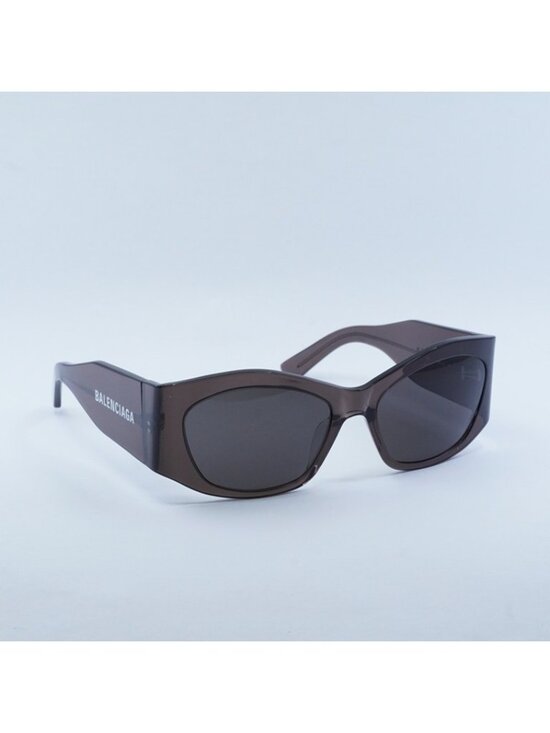 Balenciaga BB0329S 004 Sunglasses Transparent Dark Mauve Cat Eye Frame main image 7